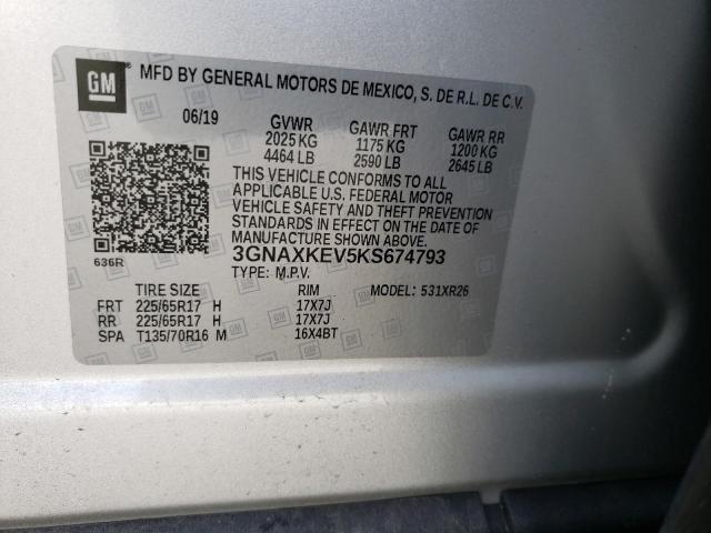 Photo 13 VIN: 3GNAXKEV5KS674793 - CHEVROLET EQUINOX LT 