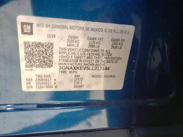 Photo 9 VIN: 3GNAXKEV5LL213184 - CHEVROLET EQUINOX LT 