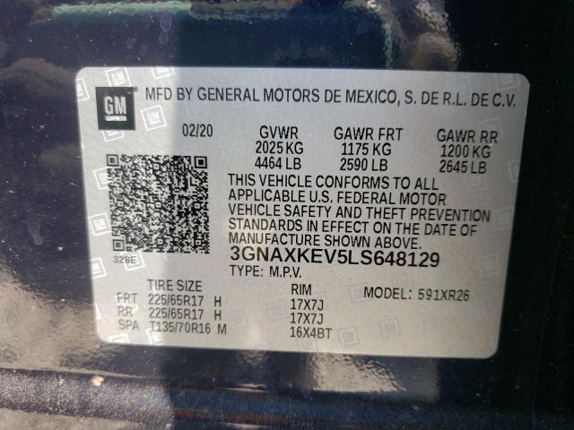 Photo 9 VIN: 3GNAXKEV5LS648129 - CHEVROLET EQUINOX LT 