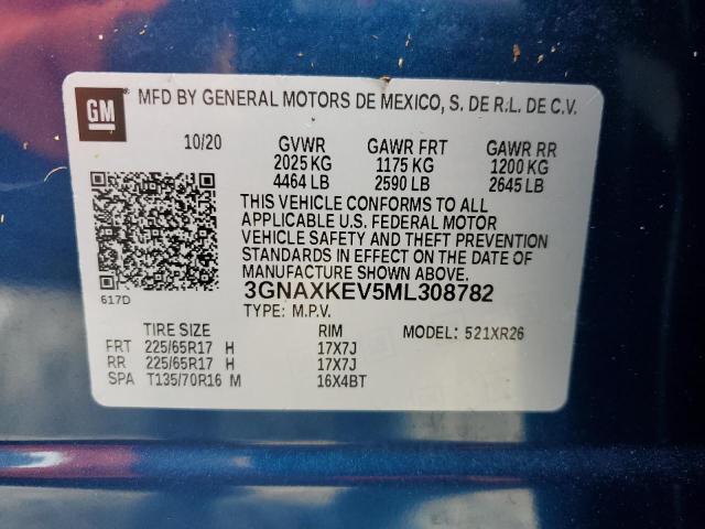 Photo 12 VIN: 3GNAXKEV5ML308782 - CHEVROLET EQUINOX LT 