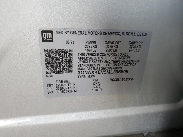 Photo 11 VIN: 3GNAXKEV5ML396605 - CHEVROLET EQUINOX LT 