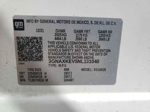 Photo 12 VIN: 3GNAXKEV5NL131040 - CHEVROLET EQUINOX LT 