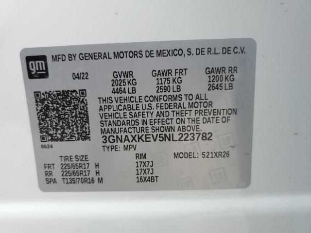 Photo 12 VIN: 3GNAXKEV5NL223782 - CHEVROLET EQUINOX LT 