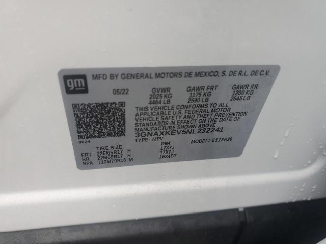 Photo 12 VIN: 3GNAXKEV5NL232241 - CHEVROLET EQUINOX LT 