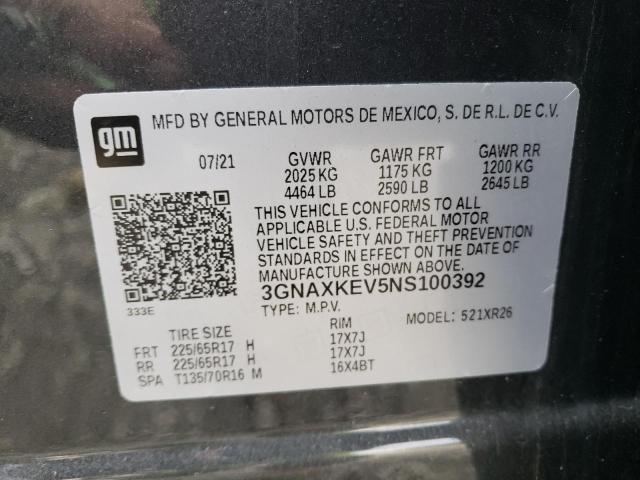 Photo 13 VIN: 3GNAXKEV5NS100392 - CHEVROLET EQUINOX LT 