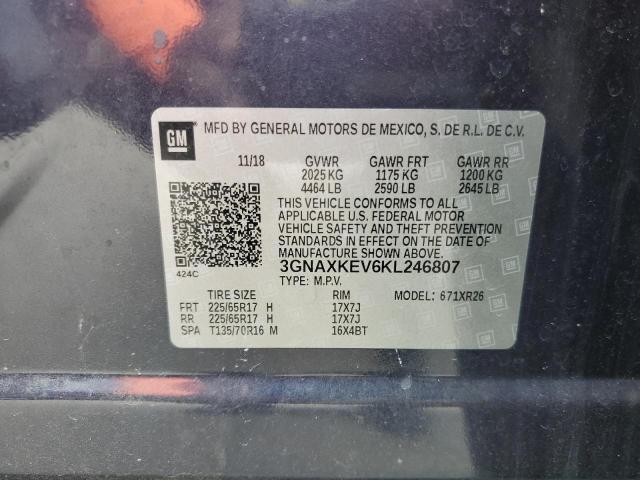 Photo 9 VIN: 3GNAXKEV6KL246807 - CHEVROLET EQUINOX LT 