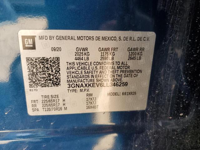 Photo 12 VIN: 3GNAXKEV6LL346259 - CHEVROLET EQUINOX LT 