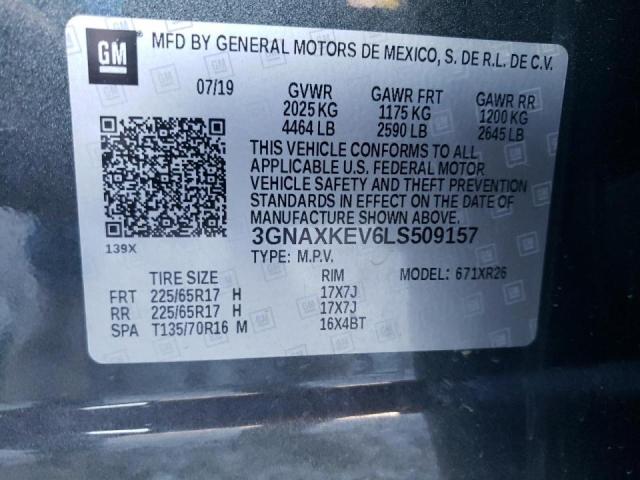 Photo 9 VIN: 3GNAXKEV6LS509157 - CHEVROLET EQUINOX LT 