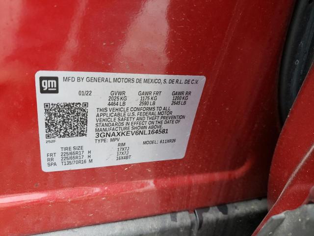 Photo 11 VIN: 3GNAXKEV6NL164581 - CHEVROLET EQUINOX LT 