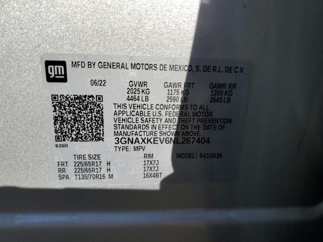 Photo 13 VIN: 3GNAXKEV6NL267404 - CHEVROLET EQUINOX LT 