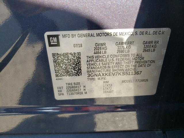 Photo 9 VIN: 3GNAXKEV7KS511367 - CHEVROLET EQUINOX LT 