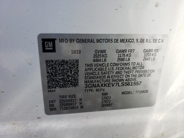 Photo 9 VIN: 3GNAXKEV7LS561557 - CHEVROLET EQUINOX LT 