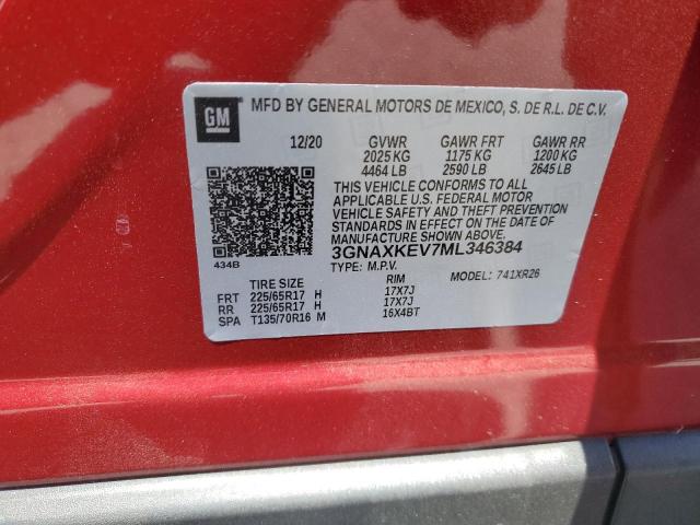 Photo 12 VIN: 3GNAXKEV7ML346384 - CHEVROLET EQUINOX LT 