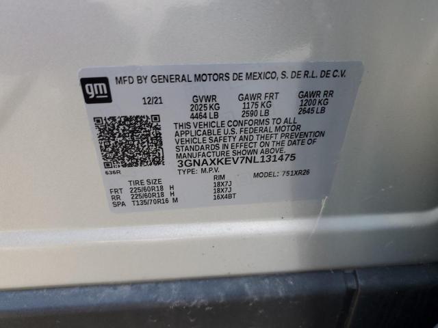 Photo 12 VIN: 3GNAXKEV7NL131475 - CHEVROLET EQUINOX 