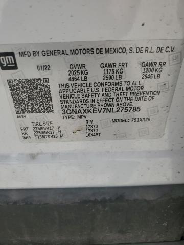 Photo 13 VIN: 3GNAXKEV7NL275785 - CHEVROLET EQUINOX LT 