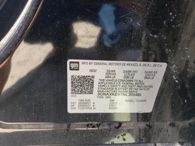 Photo 12 VIN: 3GNAXKEV7NL305481 - CHEVROLET EQUINOX 