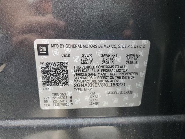 Photo 12 VIN: 3GNAXKEV8KL186271 - CHEVROLET EQUINOX 