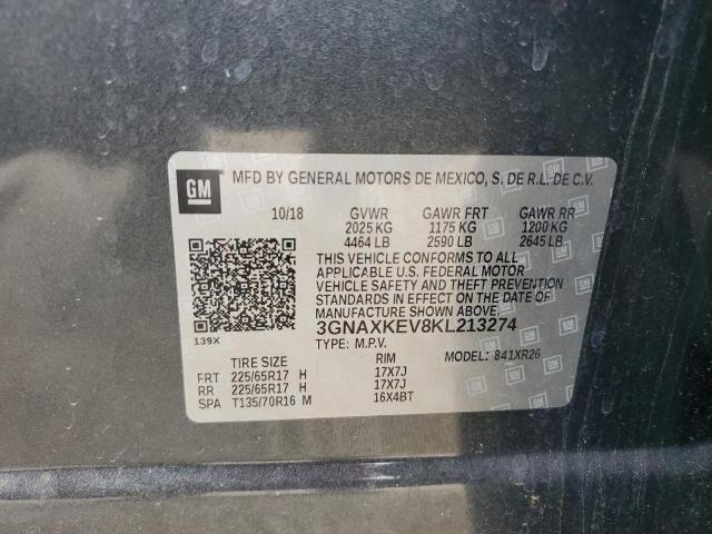 Photo 12 VIN: 3GNAXKEV8KL213274 - CHEVROLET EQUINOX LT 