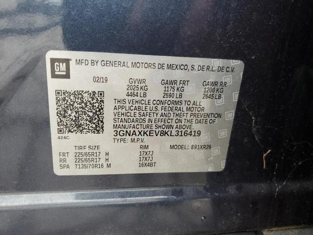 Photo 13 VIN: 3GNAXKEV8KL316419 - CHEVROLET EQUINOX LT 