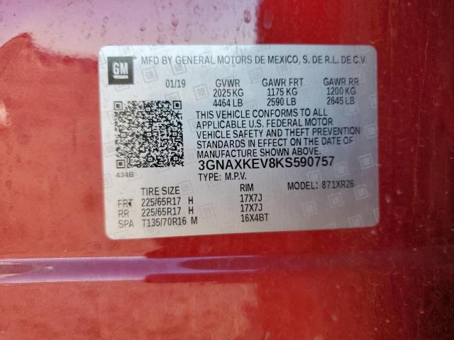 Photo 11 VIN: 3GNAXKEV8KS590757 - CHEVROLET EQUINOX LT 