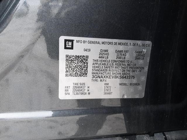 Photo 12 VIN: 3GNAXKEV8KS643375 - CHEVROLET EQUINOX LT 