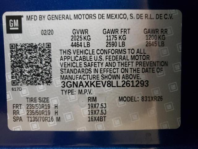 Photo 9 VIN: 3GNAXKEV8LL261293 - CHEVROLET EQUINOX LT 