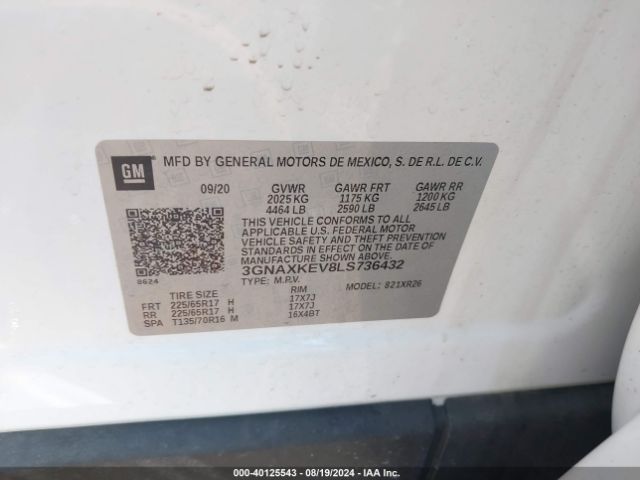 Photo 8 VIN: 3GNAXKEV8LS736432 - CHEVROLET EQUINOX 