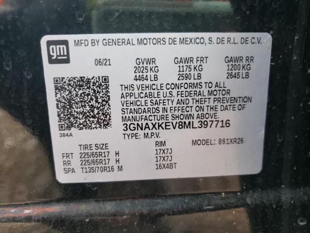 Photo 11 VIN: 3GNAXKEV8ML397716 - CHEVROLET EQUINOX LT 