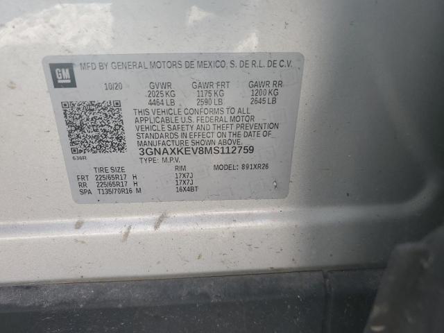 Photo 12 VIN: 3GNAXKEV8MS112759 - CHEVROLET EQUINOX LT 