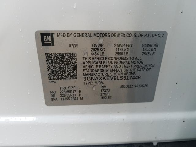 Photo 9 VIN: 3GNAXKEV9LS517446 - CHEVROLET EQUINOX LT 