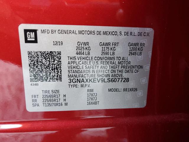 Photo 11 VIN: 3GNAXKEV9LS607728 - CHEVROLET EQUINOX LT 