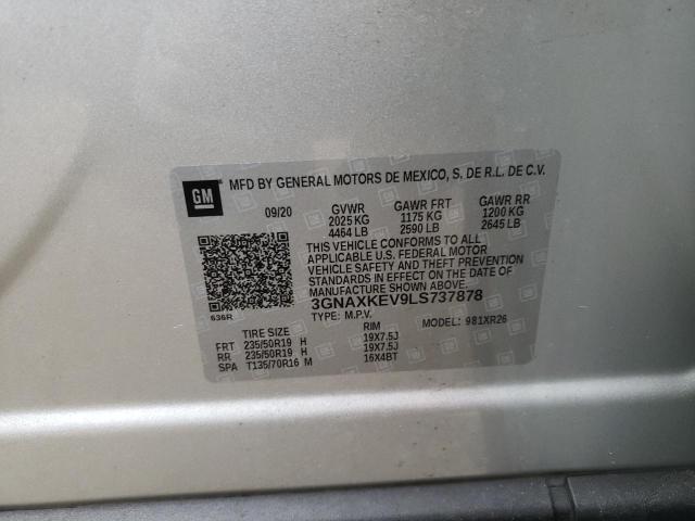 Photo 9 VIN: 3GNAXKEV9LS737878 - CHEVROLET EQUINOX LT 