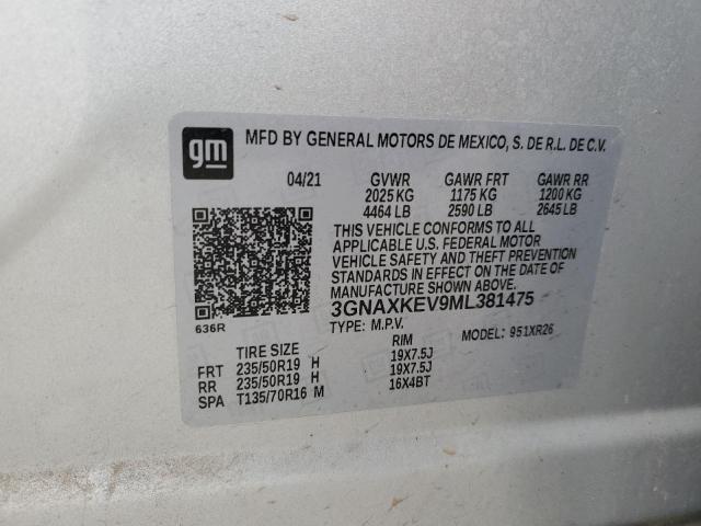 Photo 11 VIN: 3GNAXKEV9ML381475 - CHEVROLET EQUINOX LT 