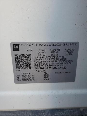 Photo 12 VIN: 3GNAXKEV9MS114780 - CHEVROLET EQUINOX LT 