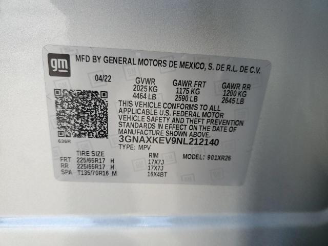 Photo 13 VIN: 3GNAXKEV9NL212140 - CHEVROLET EQUINOX LT 