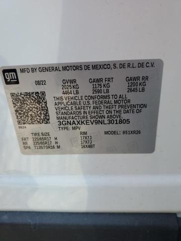 Photo 11 VIN: 3GNAXKEV9NL301805 - CHEVROLET EQUINOX LT 