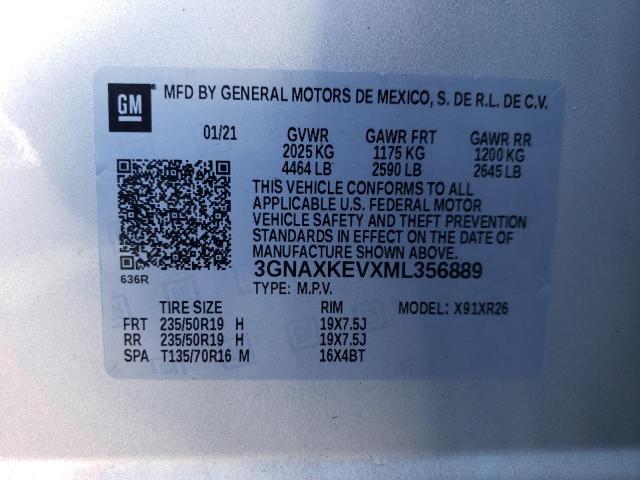 Photo 12 VIN: 3GNAXKEVXML356889 - CHEVROLET EQUINOX LT 