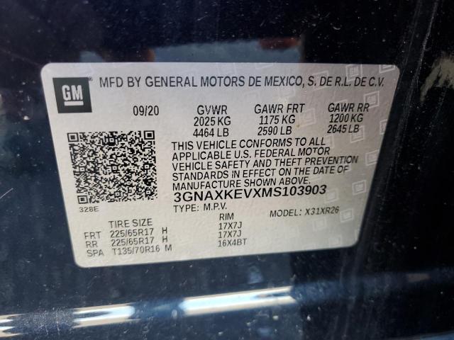 Photo 9 VIN: 3GNAXKEVXMS103903 - CHEVROLET EQUINOX LT 