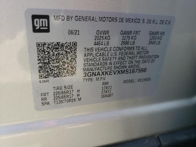 Photo 9 VIN: 3GNAXKEVXMS167598 - CHEVROLET EQUINOX LT 