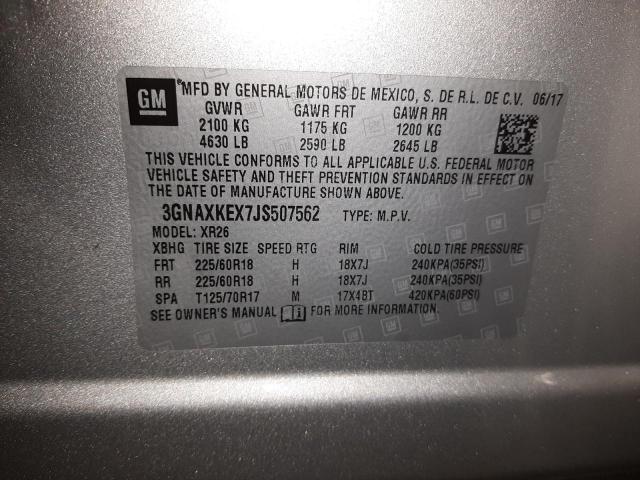 Photo 11 VIN: 3GNAXKEX7JS507562 - CHEVROLET EQUINOX LT 