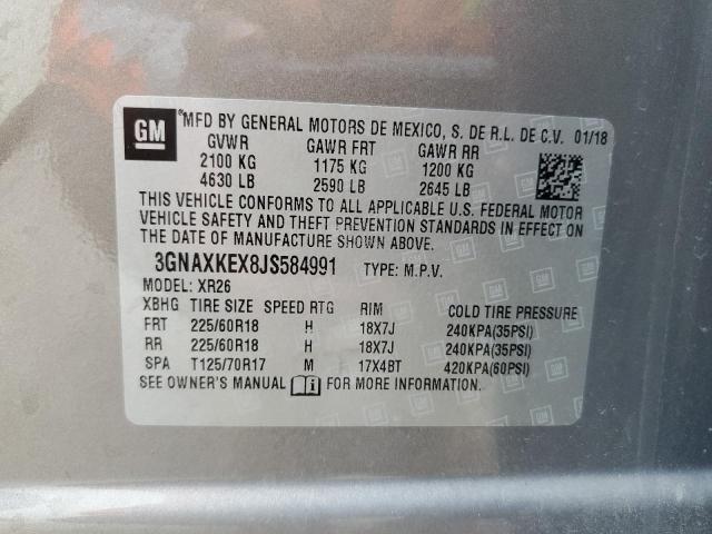 Photo 11 VIN: 3GNAXKEX8JS584991 - CHEVROLET EQUINOX LT 