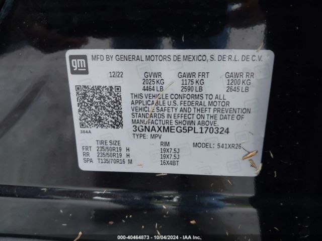 Photo 8 VIN: 3GNAXMEG5PL170324 - CHEVROLET EQUINOX 