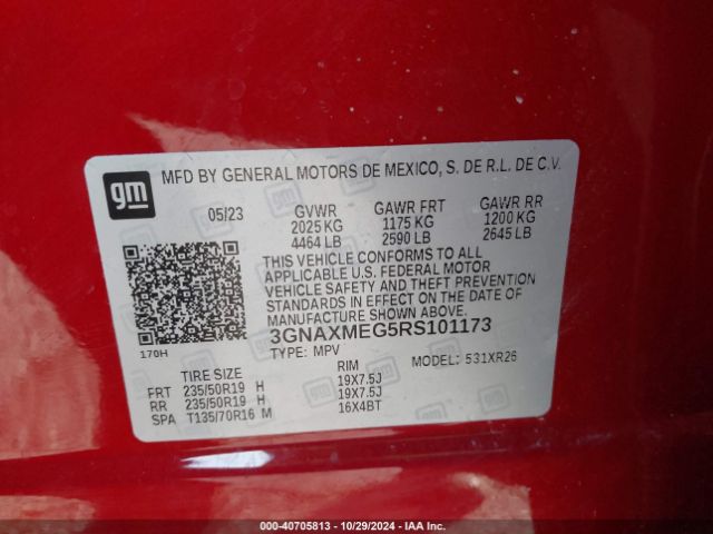 Photo 8 VIN: 3GNAXMEG5RS101173 - CHEVROLET EQUINOX 