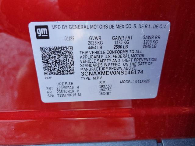 Photo 13 VIN: 3GNAXMEV0NS146174 - CHEVROLET EQUINOX 