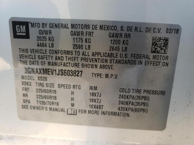 Photo 9 VIN: 3GNAXMEV1JS603827 - CHEVROLET EQUINOX PR 