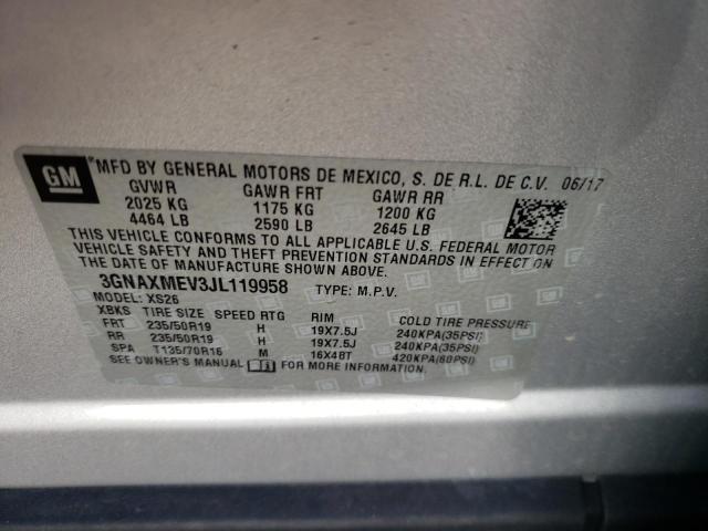 Photo 9 VIN: 3GNAXMEV3JL119958 - CHEVROLET EQUINOX PR 