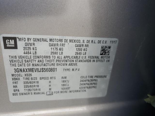 Photo 11 VIN: 3GNAXMEV8JS560801 - CHEVROLET EQUINOX PR 