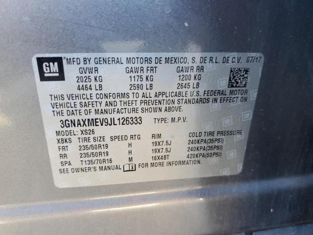 Photo 9 VIN: 3GNAXMEV9JL126333 - CHEVROLET EQUINOX PR 