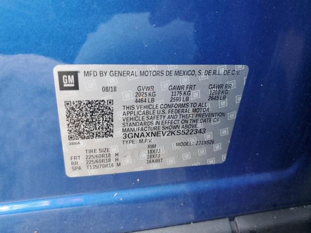 Photo 13 VIN: 3GNAXNEV2KS522343 - CHEVROLET EQUINOX PR 