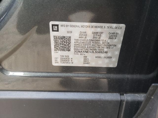 Photo 9 VIN: 3GNAXNEV2LS599246 - CHEVROLET EQUINOX PR 